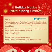 2025 Chinese Spring Festival Holiday Notice